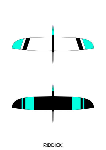 Design #1 NeonBlau/Weiß